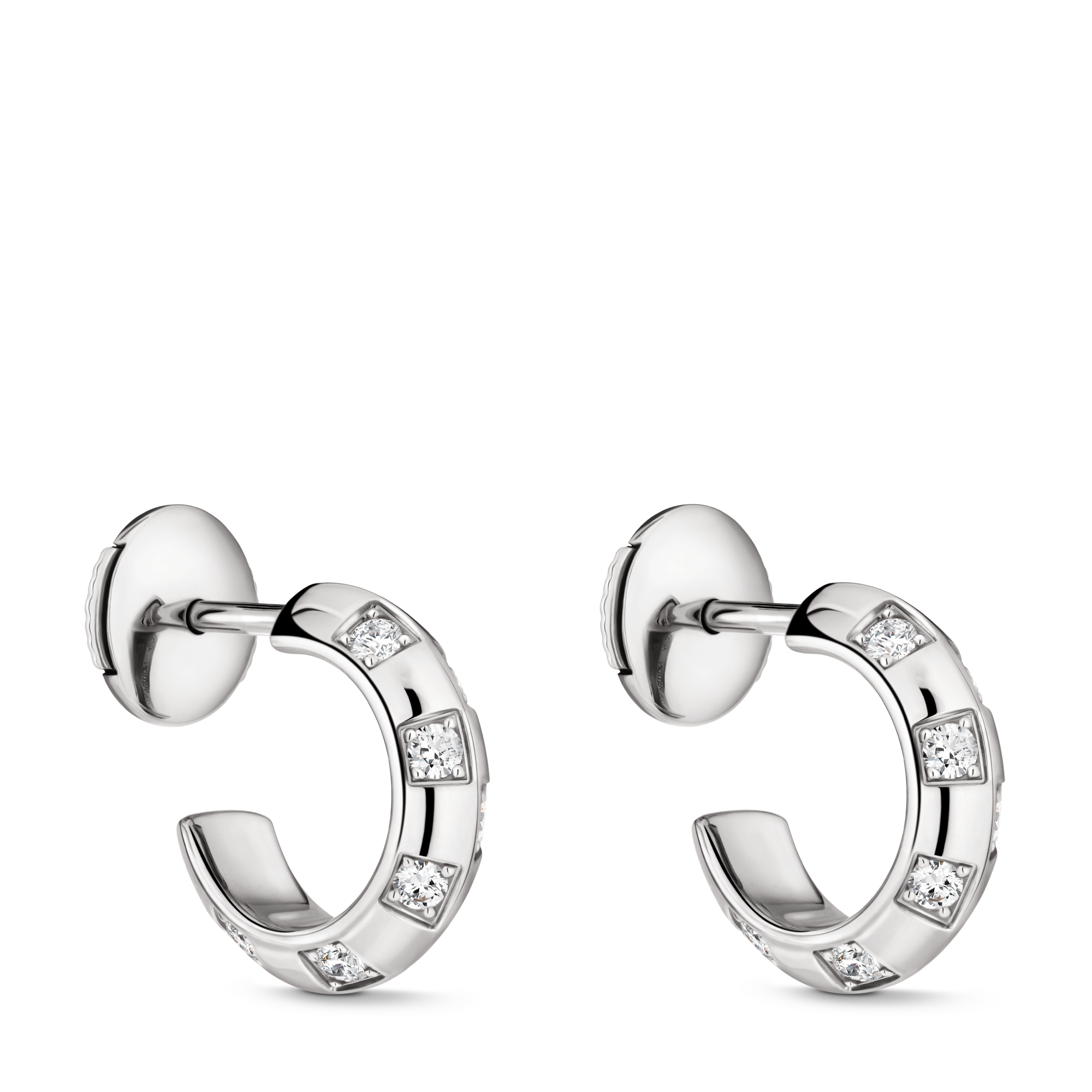 フープピアス ル ダミエ ドゥ ルイ・ヴィトン 3,5mm (ホワイト